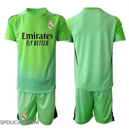 Dječji Nogometni Dres Real Madrid Golmanski Gostujuci 2025-26 Kratak Rukav (+ Kratke hlače)